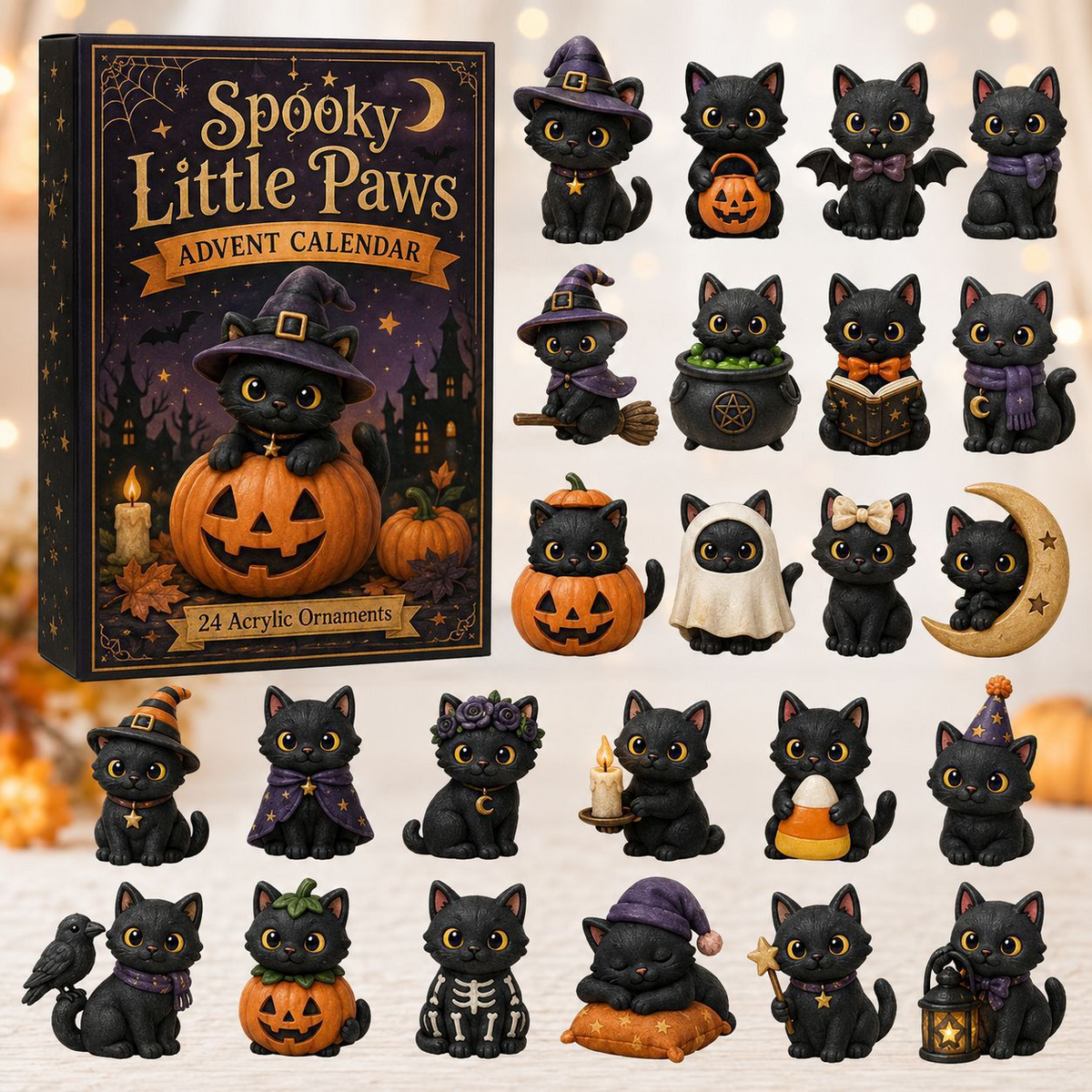 🐱🎄 24 Days of Christmas Cats Advent Calendar – 24 Collectible Festive Cat Surprises